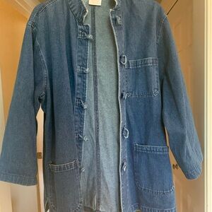 Blue Denim Jacket with Pockets